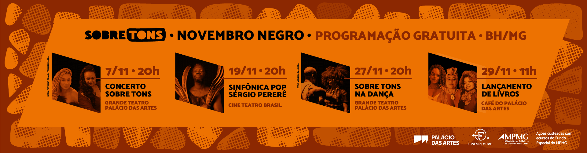 Sobre Tons - Novembro Negro - Programação gratuita em BH/MG